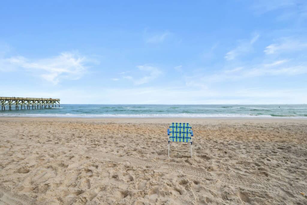 beach chair on beach